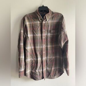 Daniel Cremieux Brown fPlaid Button-Down Shirt Men’s Women’s Size Medium